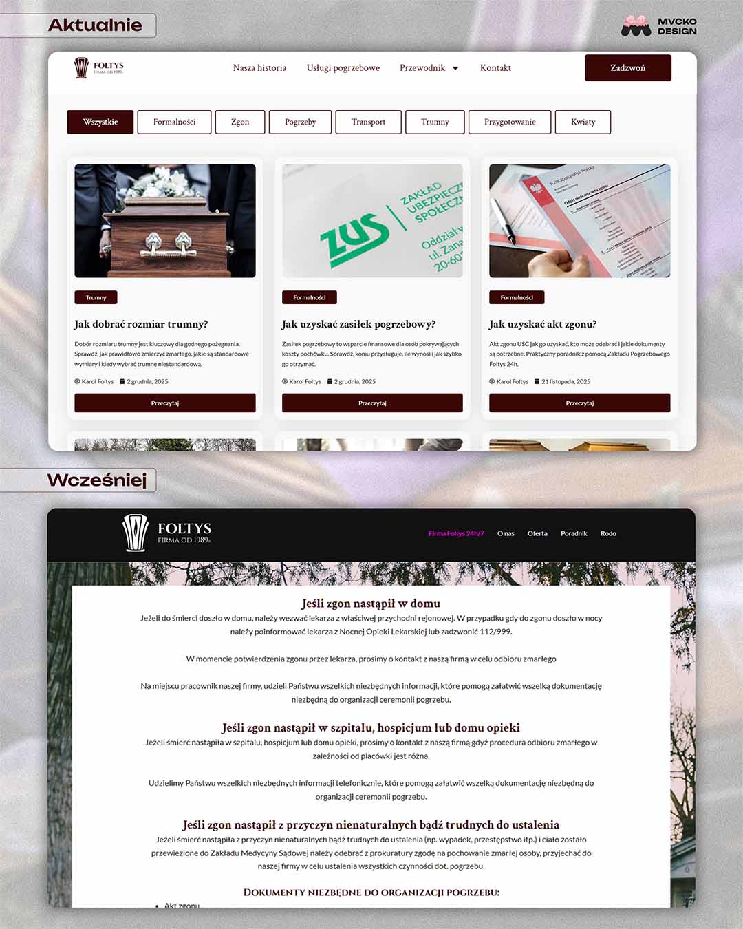 Foltys — projekt strony internetowej